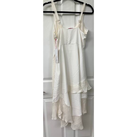 Parker Santana Ivory Summer Ruffle Sleeveless Dress $328 NWT Pearl Sold Out XS - Picture 10 of 12